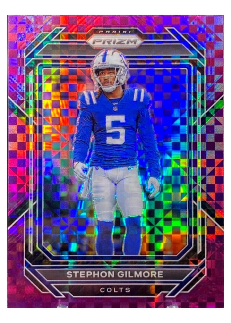 2022 Panini Prizm Base Set Stephon Gilmore Purple Power #128 card