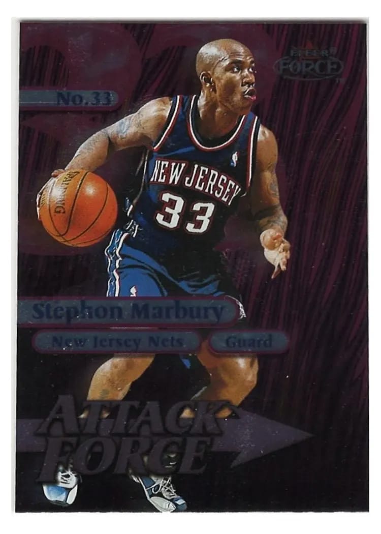1999 Fleer Force Attack Force Stephon Marbury #3A card