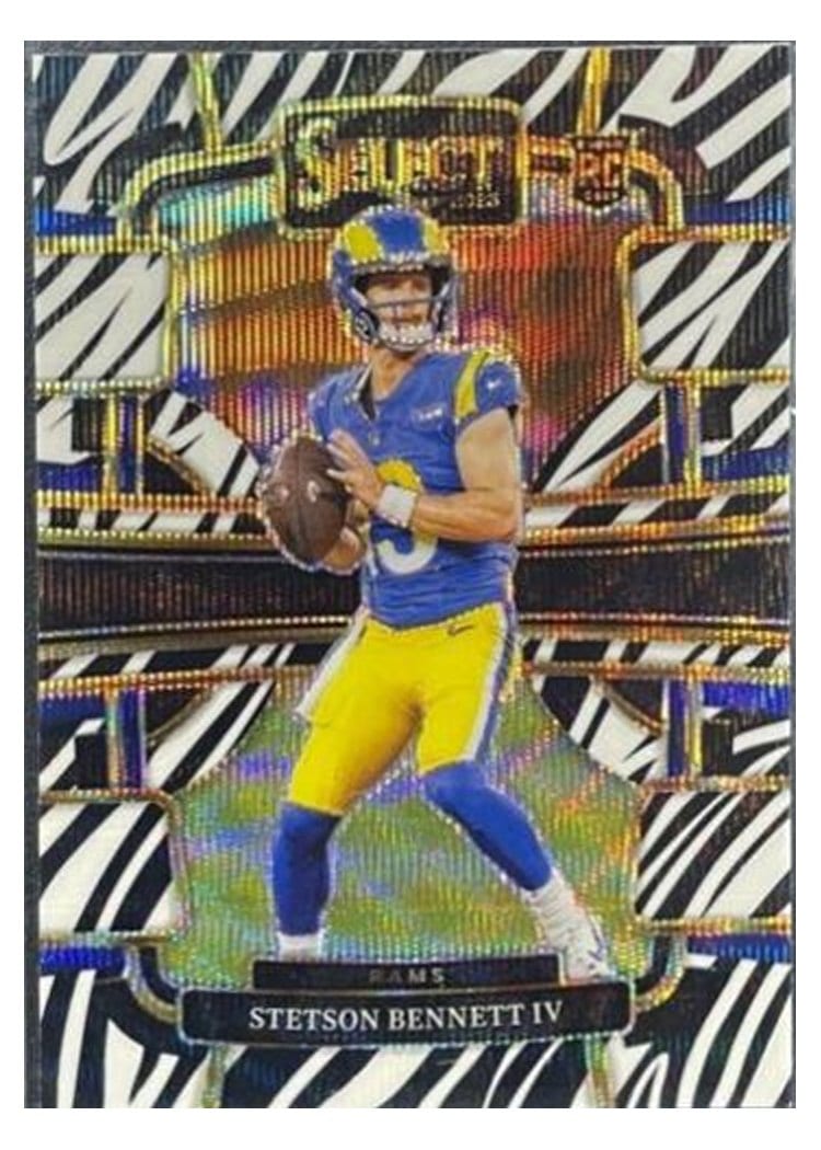 2023 Panini Select Base Set Stetson Bennett IV Zebra Prizm #55 card