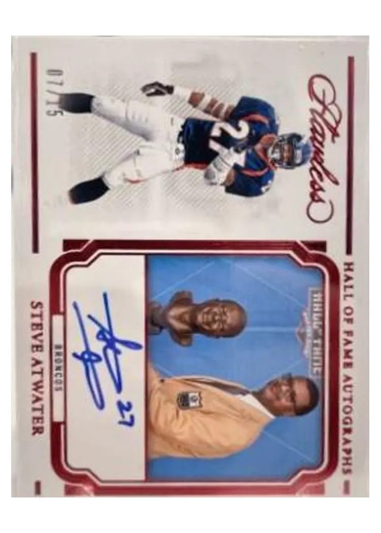 2023 Panini Flawless Hall of Fame Autograph Steve Atwater #12 card