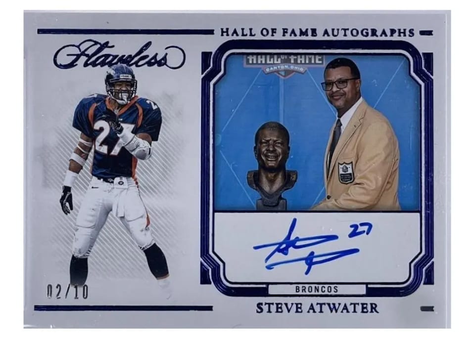 2023 Panini Flawless Hall of Fame Autograph Steve Atwater #12 card