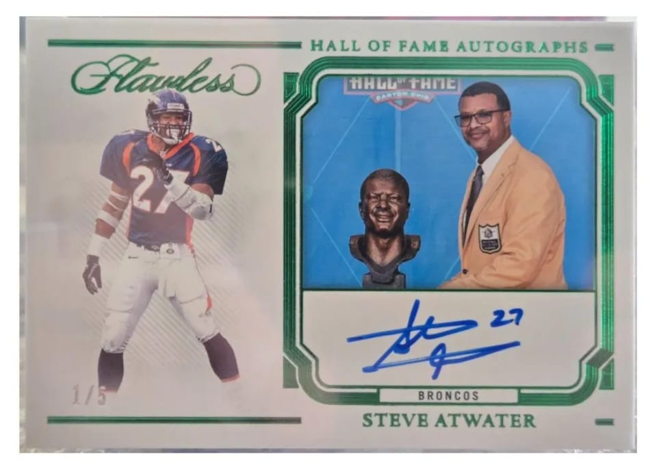 2023 Panini Flawless Hall of Fame Autograph Steve Atwater #12 card