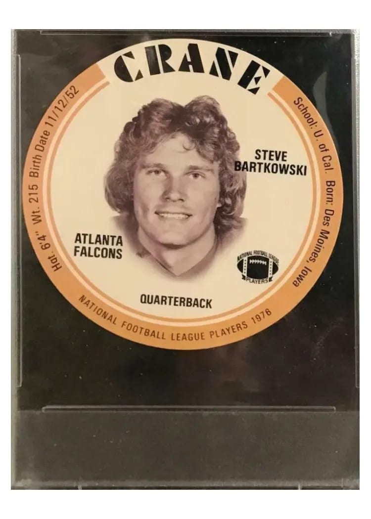 1976 Crane Discs Steve Bartkowski card