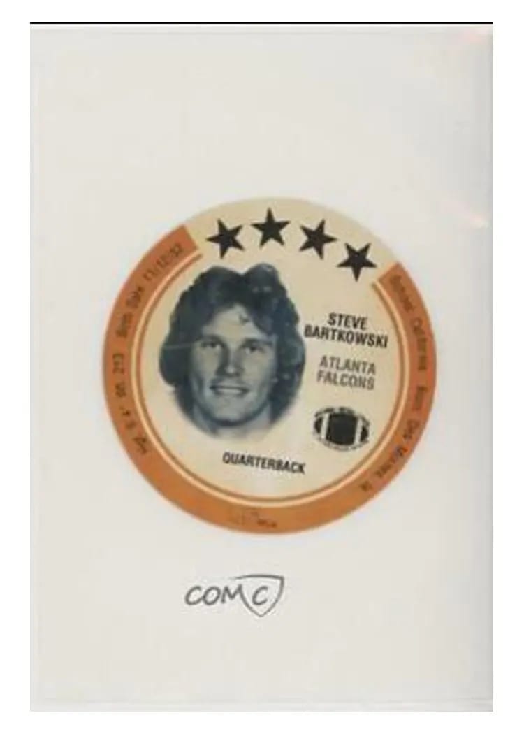1981 Msa Holsum Discs Steve Bartkowski card
