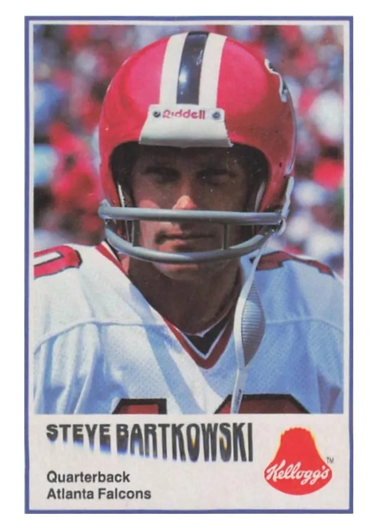 1982 Kellogg's Steve Bartkowski card