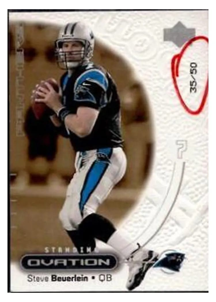 2000 Upper Deck Ovation Steve Beuerlein Standing Ovation #8 card