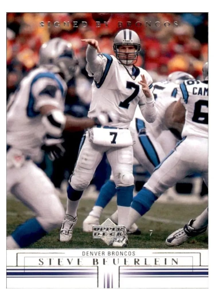 2001 Upper Deck Steve Beuerlein #25 card