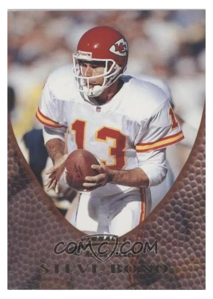1997 Pinnacle Action Packed Steve Bono #15 card