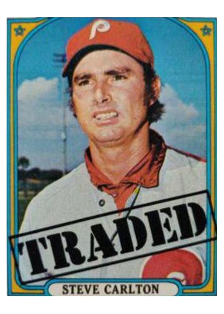 1972 Topps Steve Carlton Traded #751 card