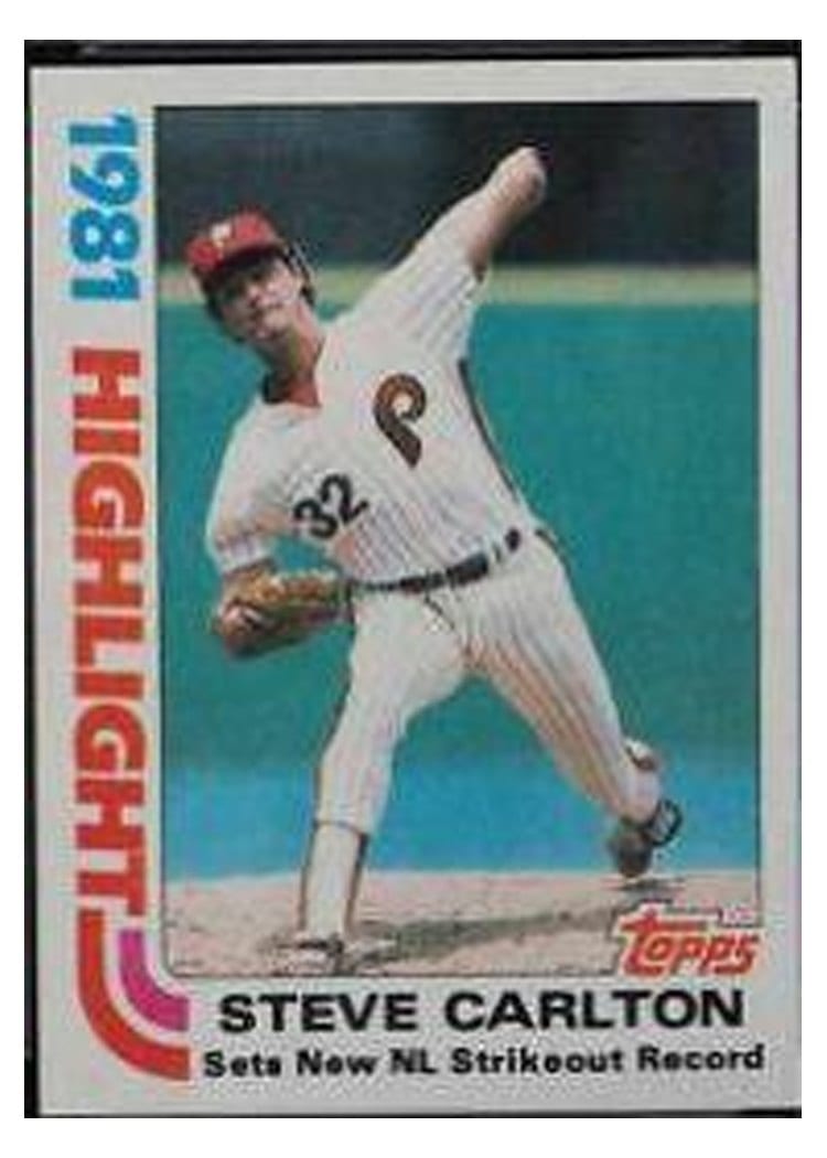 1982 Topps Steve Carlton #1 card