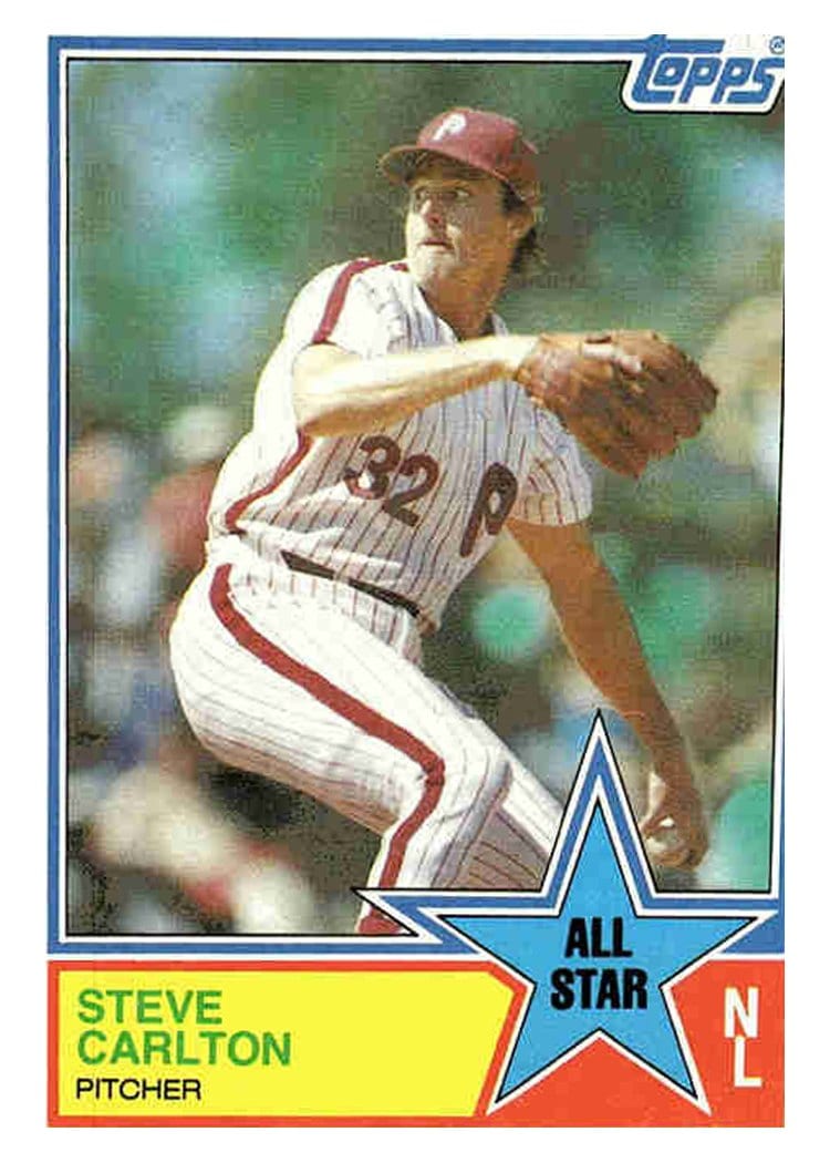 1983 Topps Base Set Steve Carlton #406 card