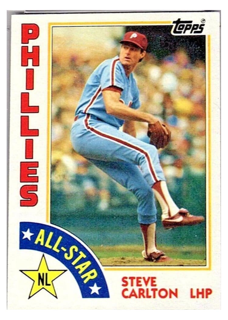 1984 Topps Steve Carlton #395 card