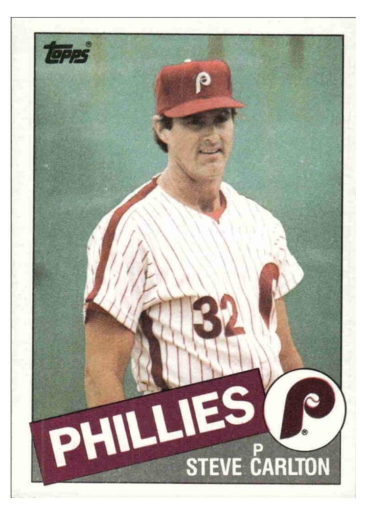 1985 Topps Base Set Steve Carlton #360 card