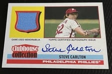 2024 Topps Heritage Clubhouse Collection Autographed Relic Steve Carlton #CCAR-SC card