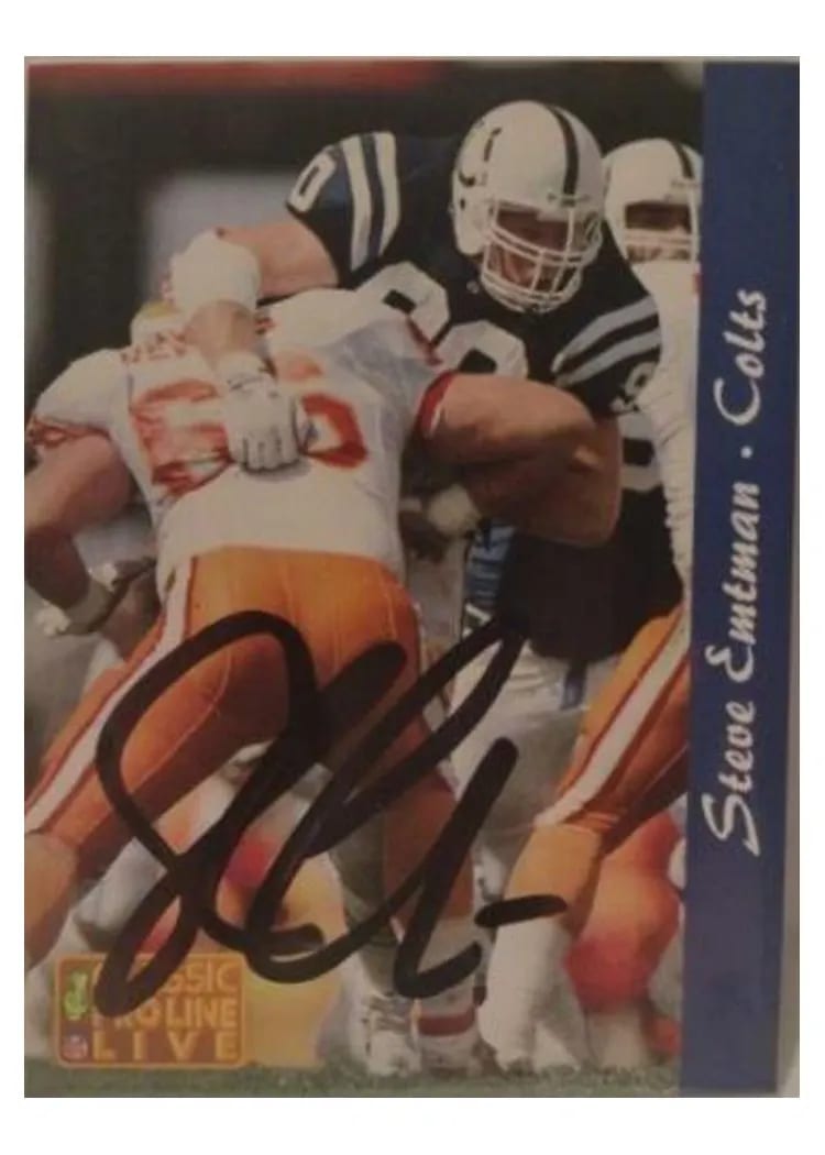 1993 Pro Line Live Autographs Steve Emtman card