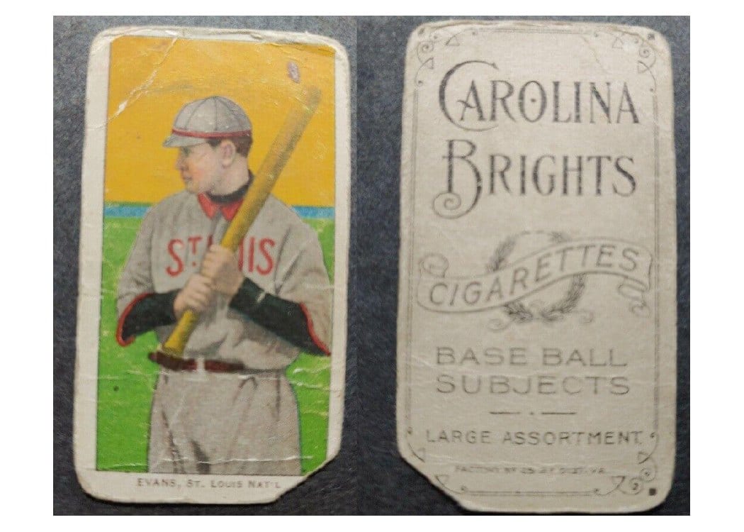 1909 T206 Carolina Brights Steve Evans card