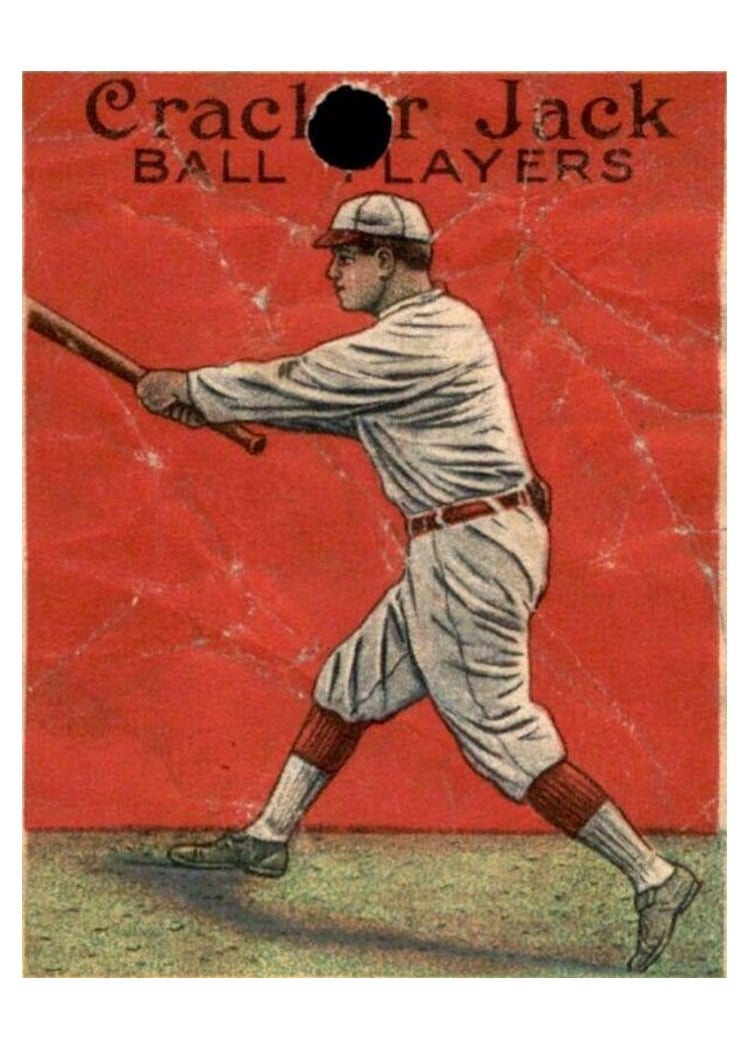 1914 Cracker Jack Steve Evans #128 card