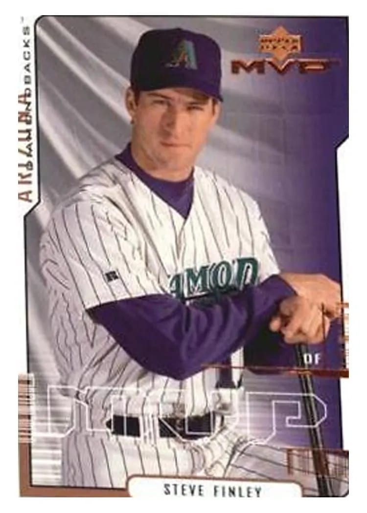 2000 Upper Deck MVP steve finley #63 card