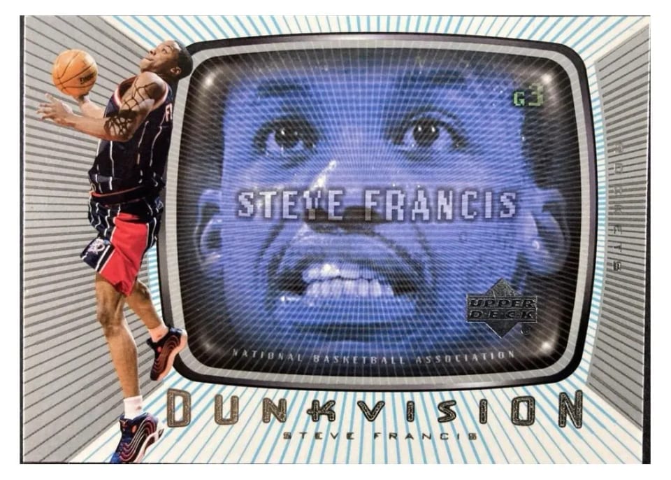 2002 Upper Deck Dunkvision Steve Francis #DV7 card