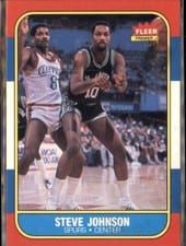 1986 Fleer Steve Johnson #55 card