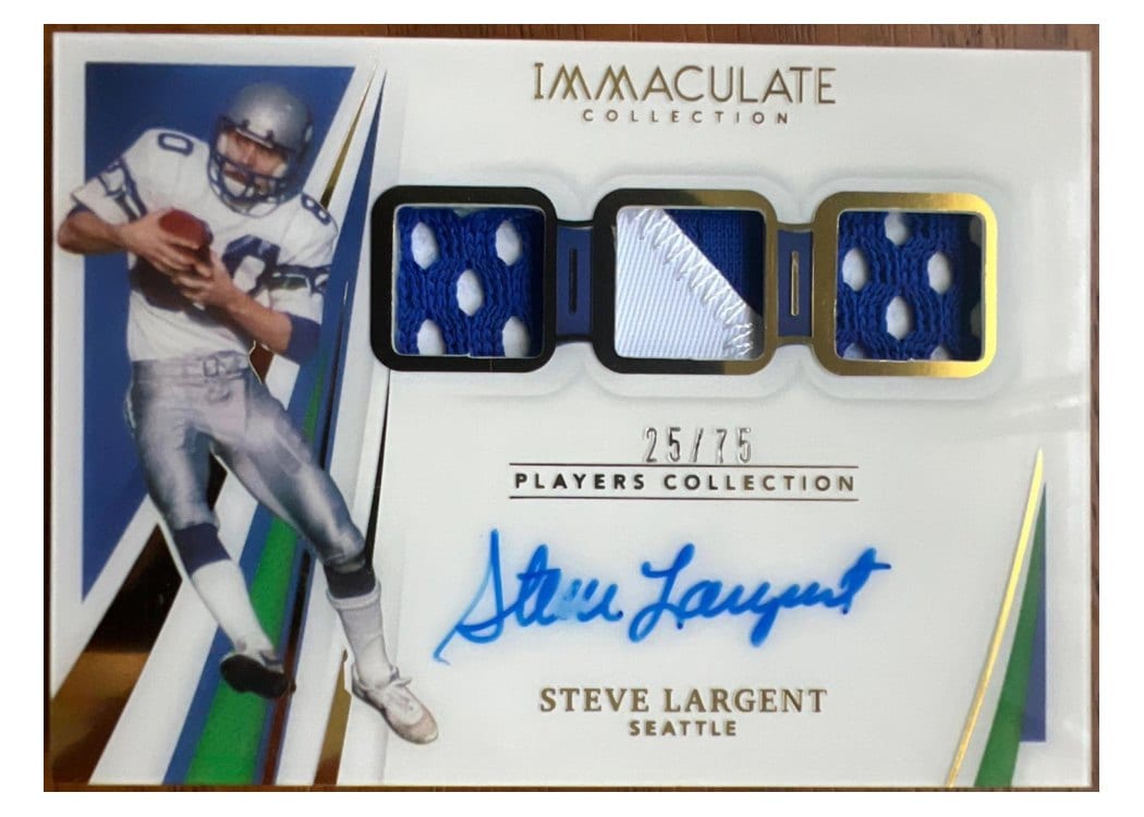 2021 Panini Immaculate Collection Immaculate Players Collection Autographs Steve Largent #IPC-SL card