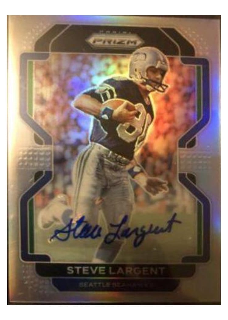2021 Panini Prizm Base Set Steve Largent Autographs Silver Prizm #51 card