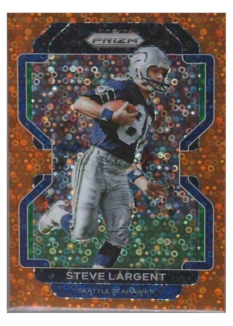 2021 Panini Prizm Base Set Steve Largent Orange Disco Prizm #51 card