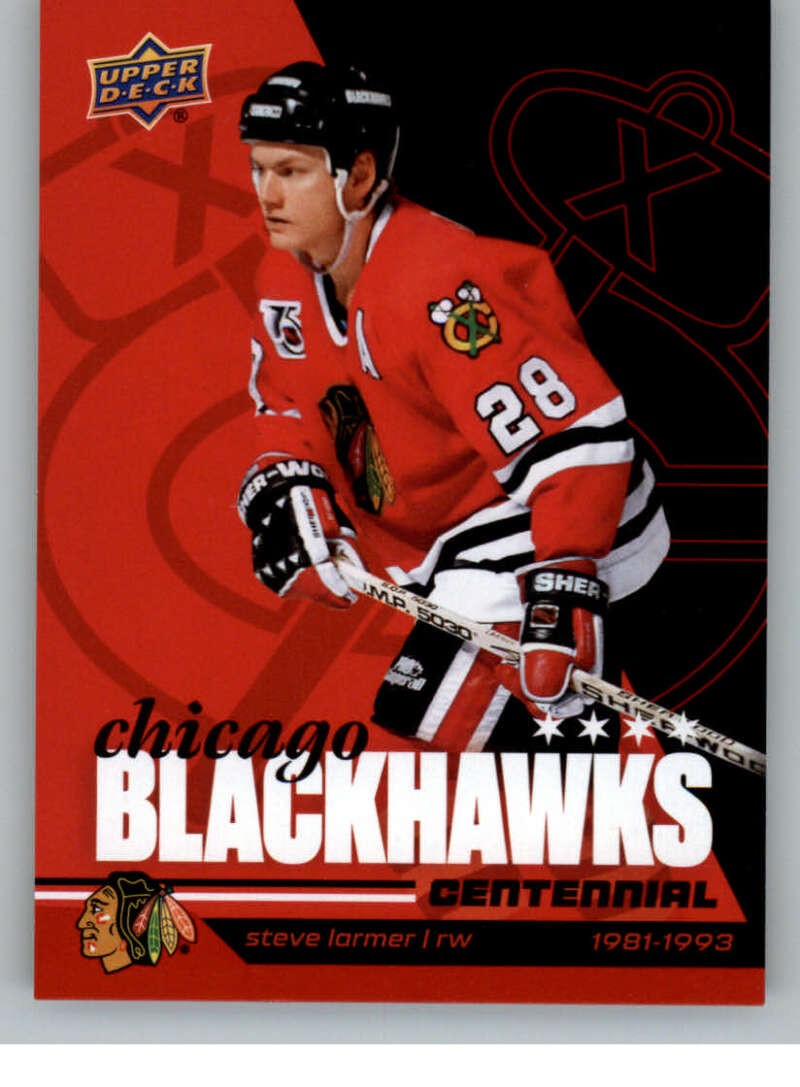 2025-26 Upper Deck Chicago Blackhawks Centennial Box Steve Larmer #10 card