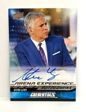 2024-25 Upper Deck Credentials Arena Experience Autographs Steve Levy #AE-SL* card