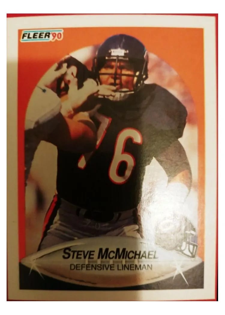 1990 Fleer Steve McMichael #296 card