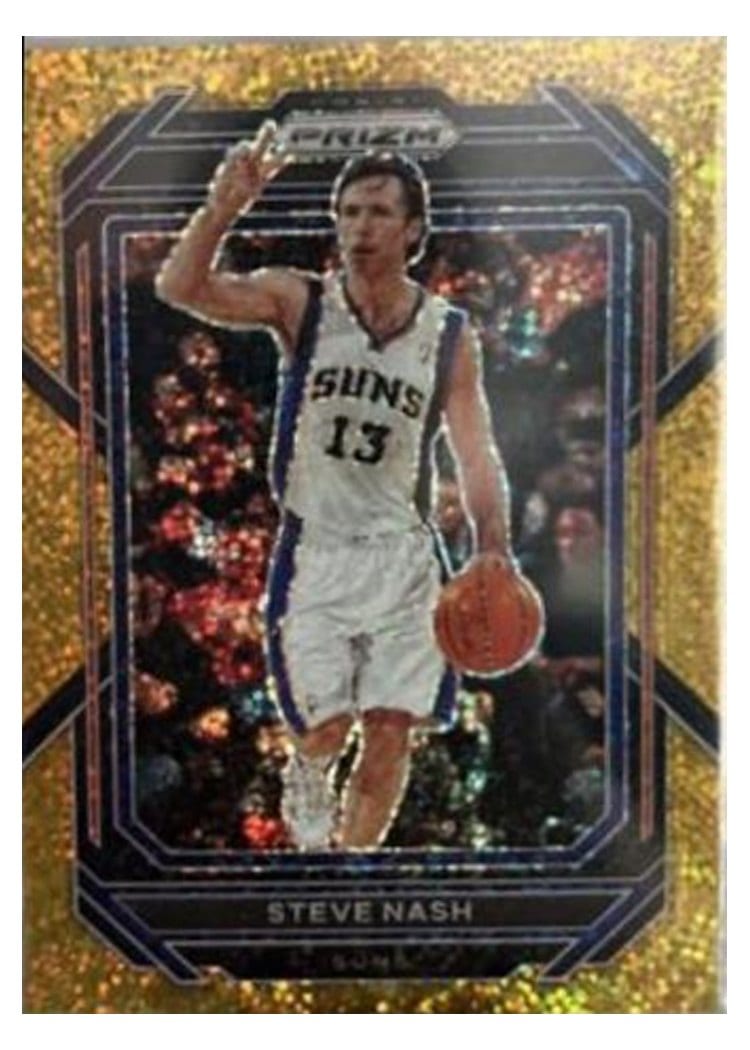 2022-23 Panini Prizm Base Set Steve Nash Gold Sparke Prizm #289 card