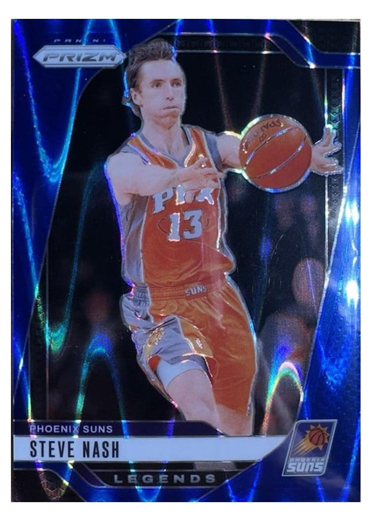 2024-25 Panini Prizm Base Set Steve Nash Wave Blue #298 card