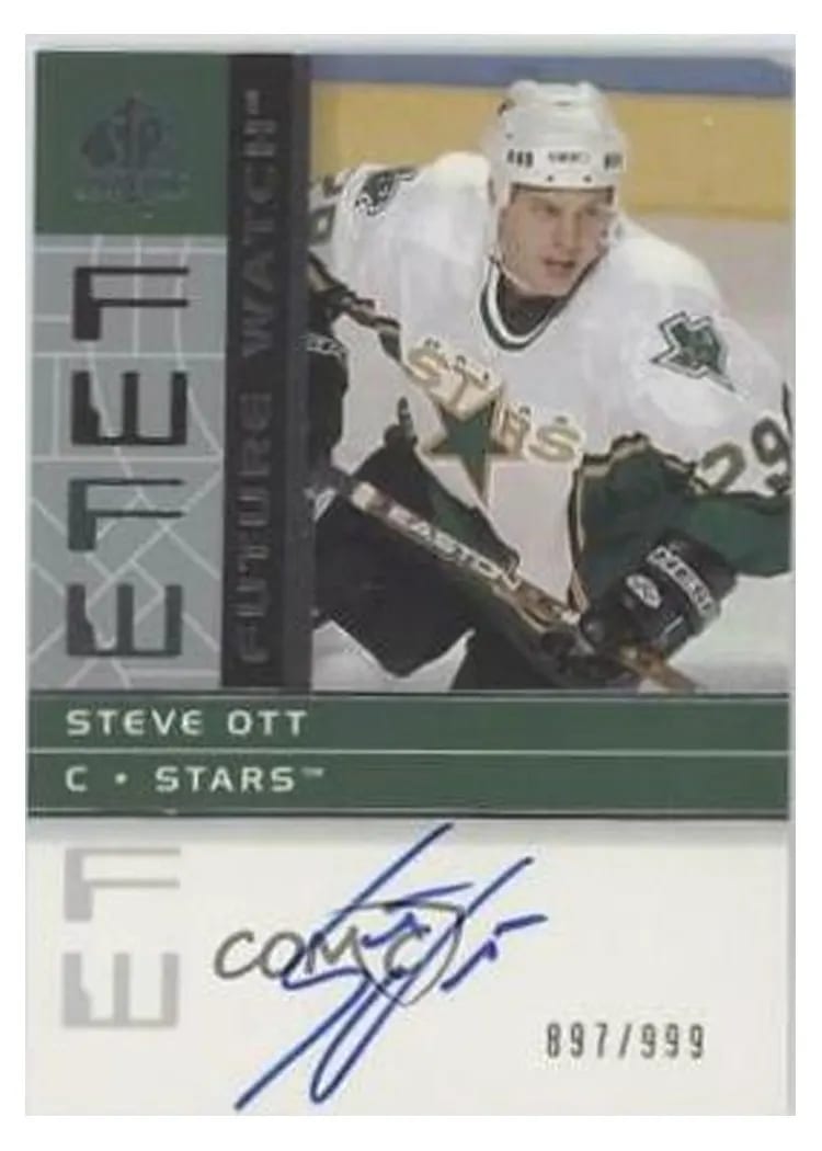 2002 SP Authentic Steve Ott #201 card