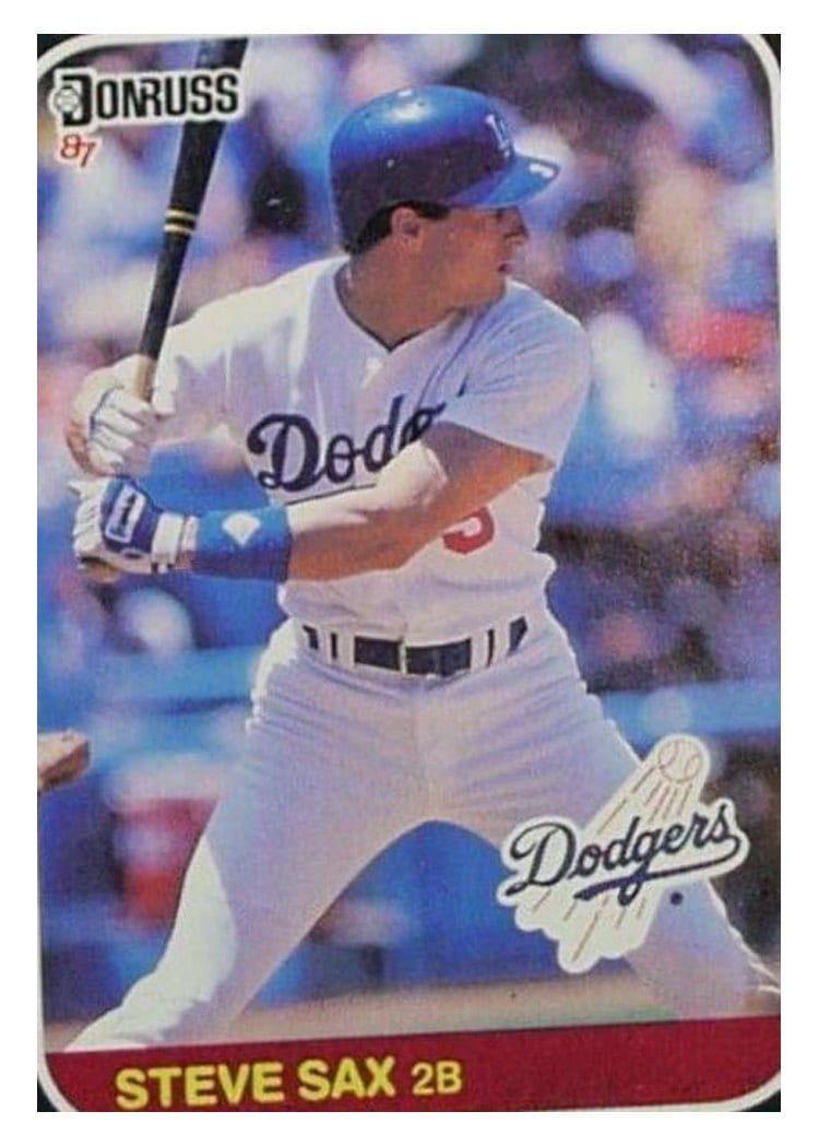 1987 Donruss Steve Sax #278 card
