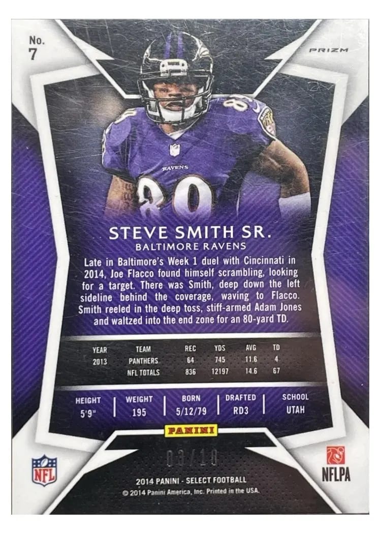 2014 Panini Select Steve Smith #7 card