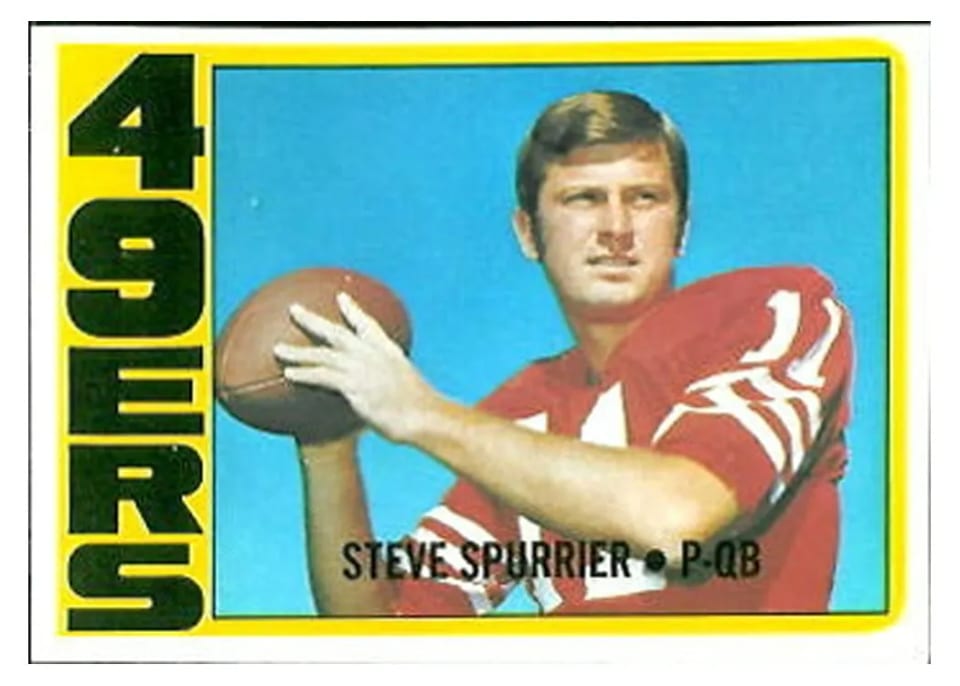 1972 Topps Steve Spurrier #291 card