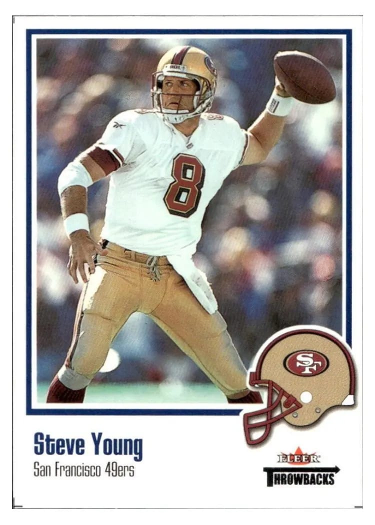 2002 Fleer Throwbacks Steve Young #52 card