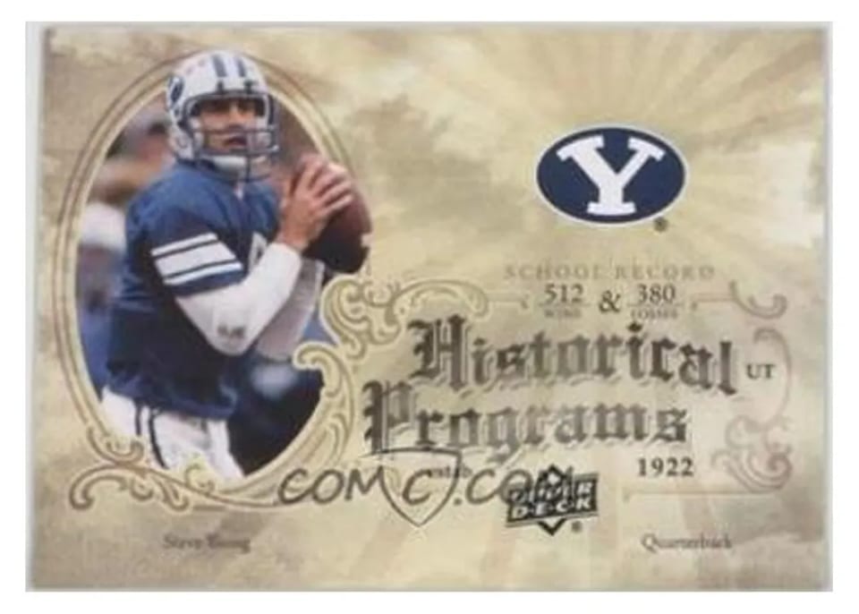 2011 Upper Deck Historical Programs Steve Young #HP-2 card
