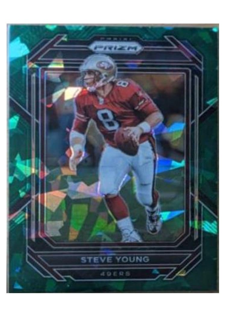 2022 Panini Prizm Base Set Steve Young Green Ice #271 card