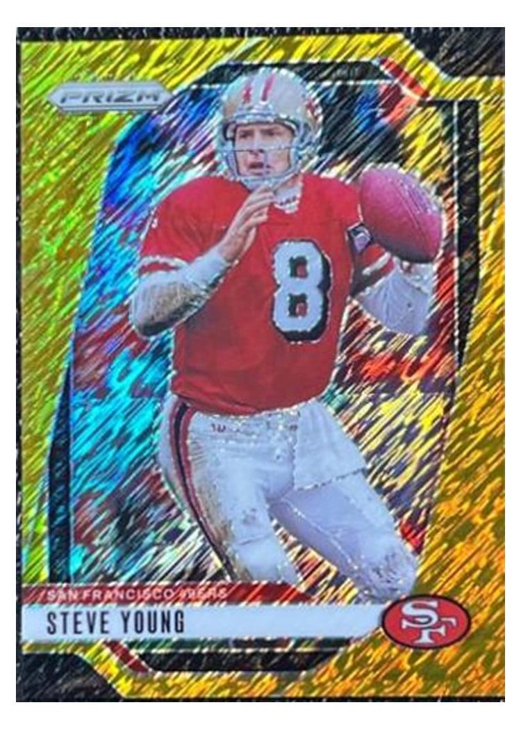 2024 Panini Prizm Base Set Steve Young Gold Shimmer #256 card
