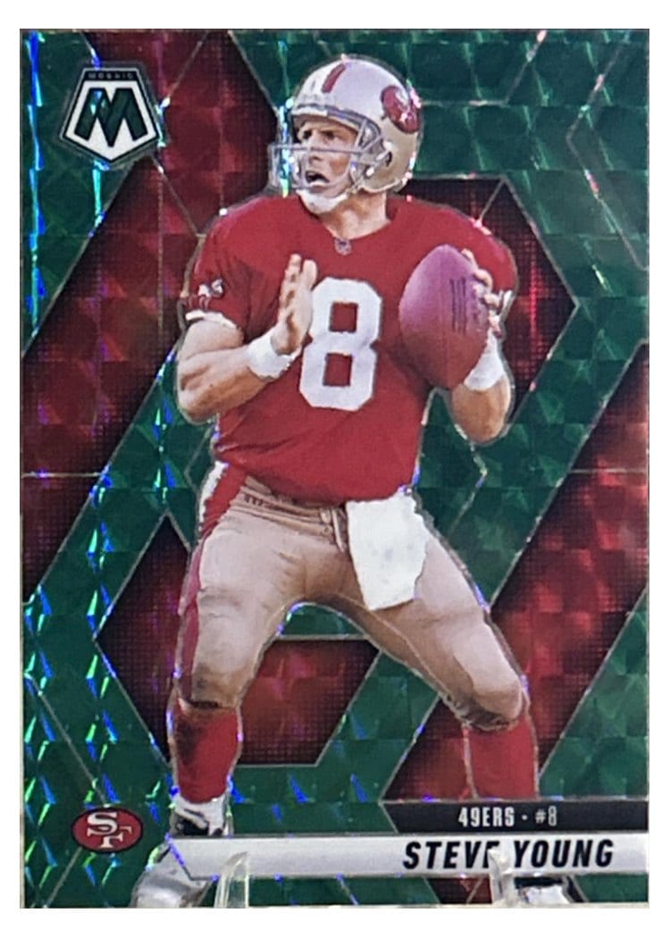 2025 Panini Mosaic Base Set Steve Young Green #10 card