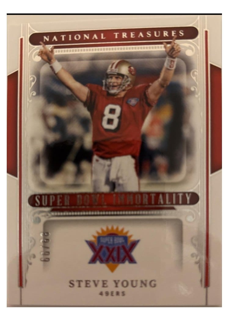 2025 Panini National Treasures Super Bowl Immortality Steve Young #3 card