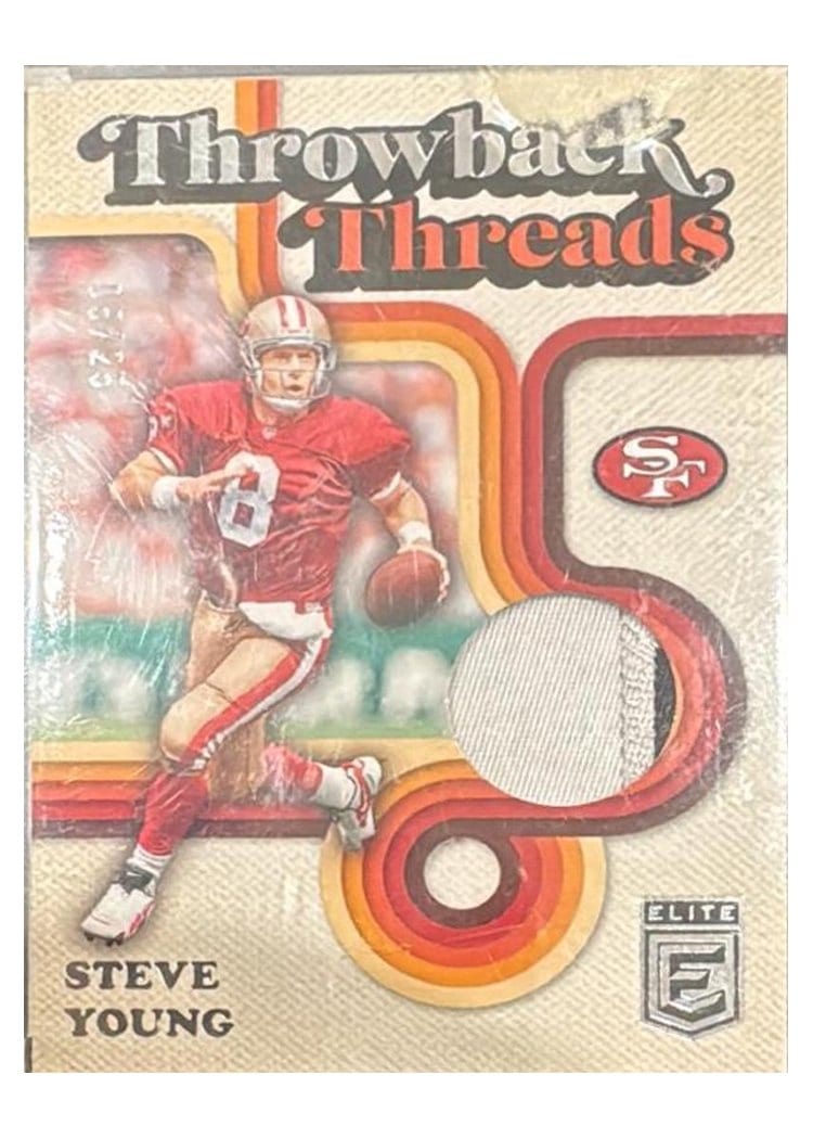 2024 Donruss Elite Throwback Threads Doubles Steve Young / Terrell Owens #TTD-SF card