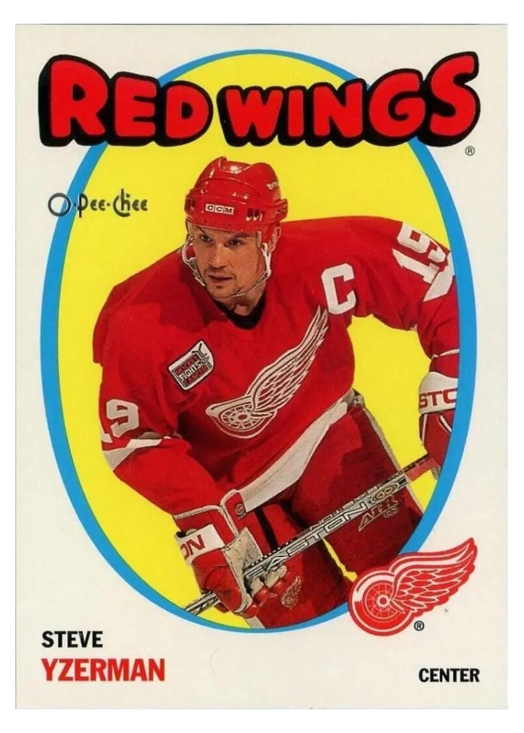 2001 O Pee Chee Steve Yzerman #2 card