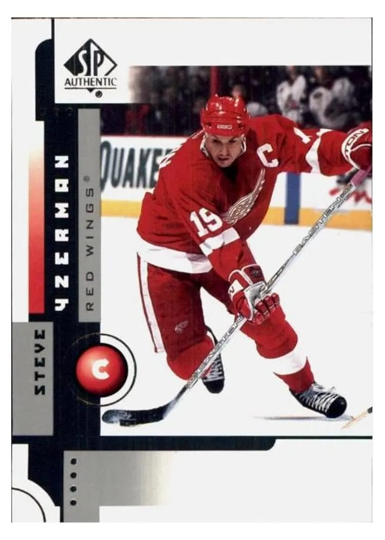 2001 SP Authentic Steve Yzerman #28 card