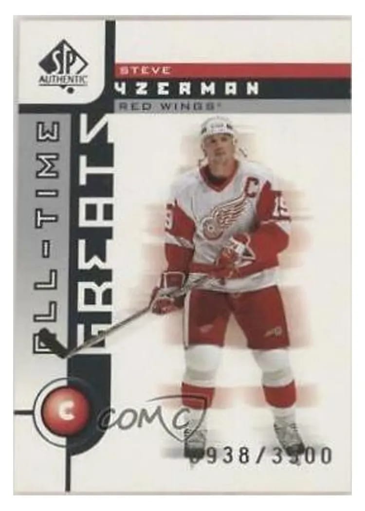 2001 SP Authentic Steve Yzerman #97 card
