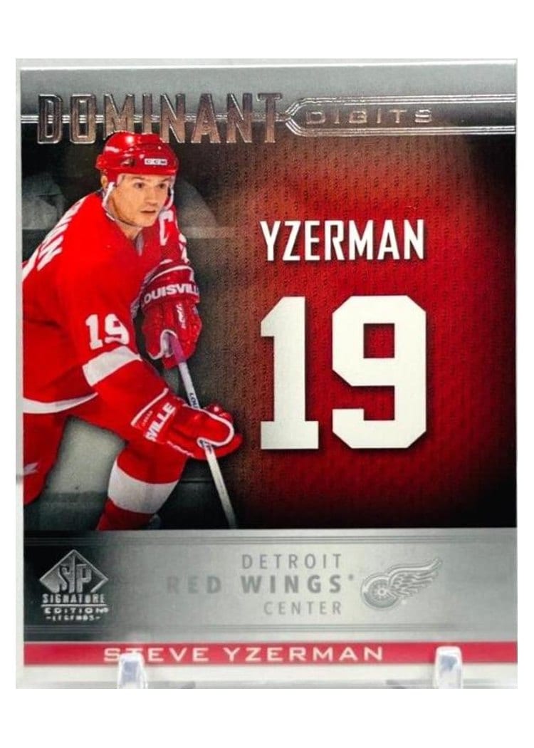2020-21 SP Signature Edition Legends Dominant Digits Steve Yzerman #DD-30 card