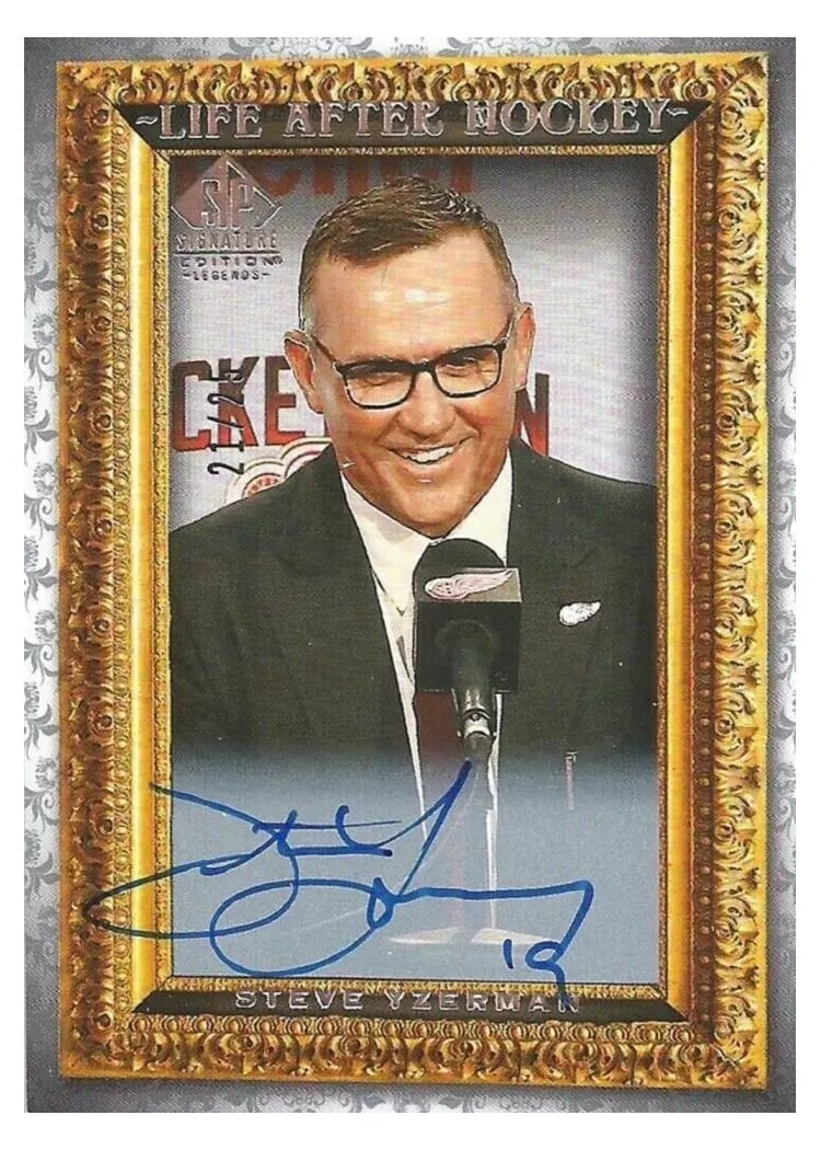 2020-21 SP Signature Edition Legends Life After Hockey Steve Yzerman #LA-17 card