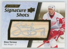 2024-25 Upper Deck Engrained Icons Signature Shots Manufactured Stick Relics Steve Yzerman #SS-SY