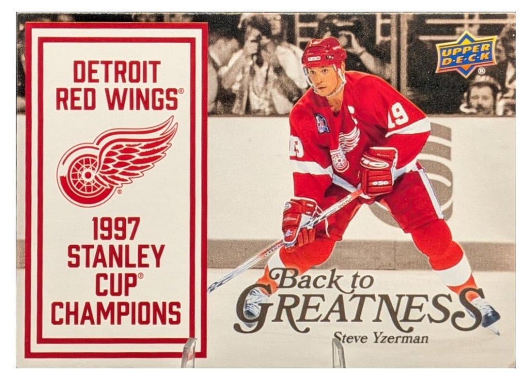 2025-26 Upper Deck Detroit Red Wings Centennial Back To Greatness Steve Yzerman #B2G-SY card